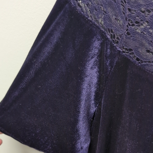 Addition Elle Collection Michel Studio Purple Lace Short Sleeve T. Size X. - Picture 5 of 6